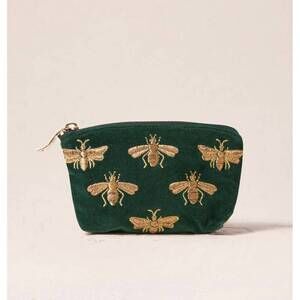 NEW ELIZABETH SCARLETT women's honey bee coin purse in forest